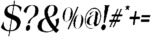Mintely Condensed Italic Semi Bold otf (600) Font OTHER CHARS