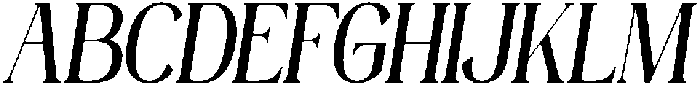 Mintely Condensed Italic Semi Bold otf (600) Font UPPERCASE