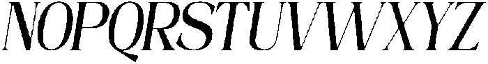Mintely Condensed Italic Semi Bold otf (600) Font UPPERCASE