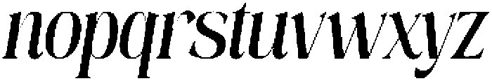 Mintely Condensed Italic Semi Bold otf (600) Font LOWERCASE