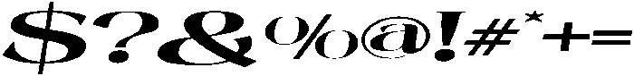 Mintely Expanded Italic Extra Bold otf (700) Font OTHER CHARS
