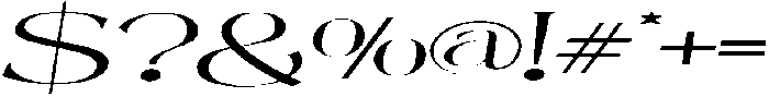 Mintely Expanded Italic Extra Light otf (200) Font OTHER CHARS