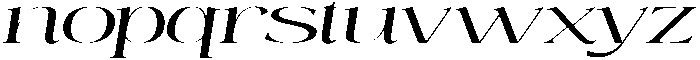 Mintely Expanded Italic Extra Light otf (200) Font LOWERCASE