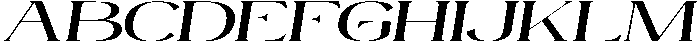 Mintely Expanded Italic Regular otf (400) Font UPPERCASE