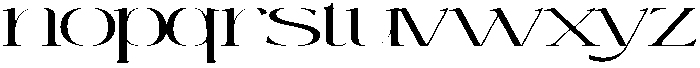 Mintely Expanded Thin otf (100) Font LOWERCASE