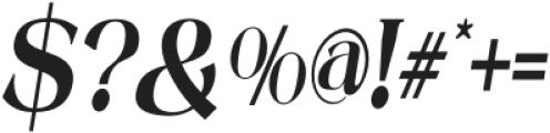 Mintely Extra Bold Italic Con otf (700) Font OTHER CHARS