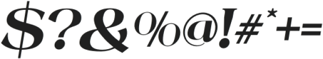 Mintely Extra Bold Italic otf (700) Font OTHER CHARS