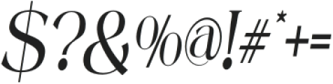 Mintely Italic Con otf (400) Font OTHER CHARS