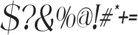 Mintely Light Italic Con otf (300) Font OTHER CHARS