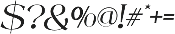 Mintely Light Italic otf (300) Font OTHER CHARS