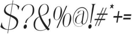 Mintely Thin Condensed Italic otf (100) Font OTHER CHARS