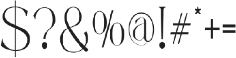 Mintely Thin Condensed otf (100) Font OTHER CHARS