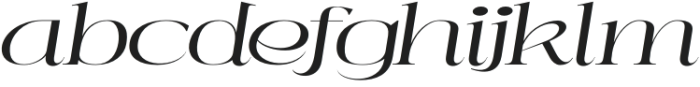 Mintely Thin Expanded Italic otf (100) Font LOWERCASE