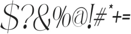 Mintely Thin Italic Con otf (100) Font OTHER CHARS