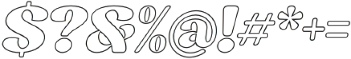 Minya Outline Outline Italic otf (400) Font OTHER CHARS