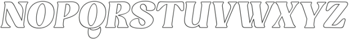 Minya Outline Outline Italic otf (400) Font UPPERCASE
