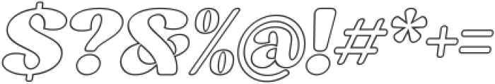 Minya Outline Outline Italic ttf (400) Font OTHER CHARS