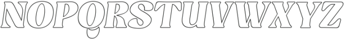 Minya Outline Outline Italic ttf (400) Font UPPERCASE