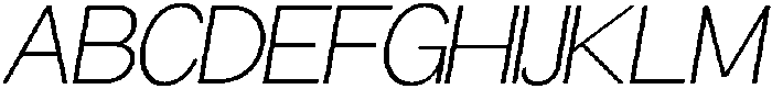 Miogra Sans Extra Light Slanted otf (200) Font UPPERCASE