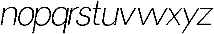 Miogra Sans Extra Light Slanted otf (200) Font LOWERCASE