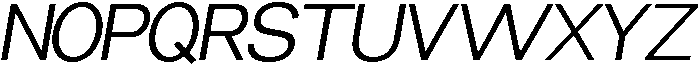 Miogra Sans Semi Expanded Slanted otf (400) Font UPPERCASE