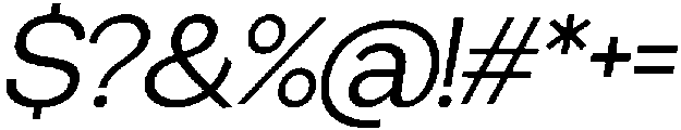 Miogra Sans Slanted otf (400) Font OTHER CHARS