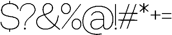 Miogra Sans Thin Expanded otf (100) Font OTHER CHARS