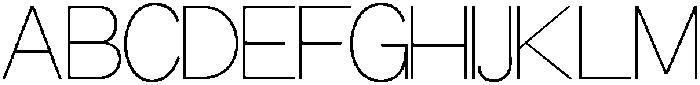 Miogra Sans Thin Expanded otf (100) Font UPPERCASE