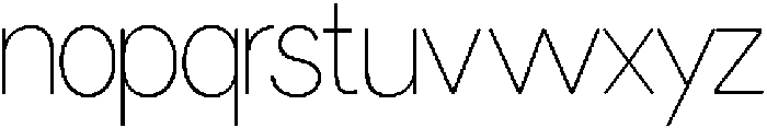 Miogra Sans Thin Expanded otf (100) Font LOWERCASE