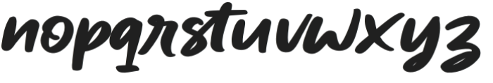 Miraikato Hand Bold Italic otf (700) Font LOWERCASE