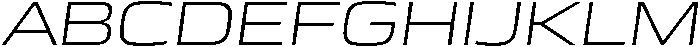 Mirano Extended LightItalic ttf (300) Font UPPERCASE