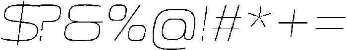 Mirano Extended ThinItalic ttf (100) Font OTHER CHARS