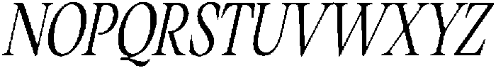 Mirety Condensed Italic otf (400) Font UPPERCASE