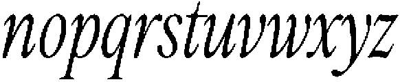 Mirety Condensed Italic otf (400) Font LOWERCASE