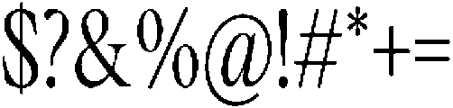 Mirety Condensed otf (400) Font OTHER CHARS