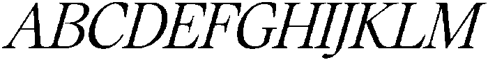 Mirety Italic otf (400) Font UPPERCASE