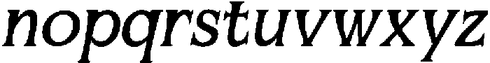 Mirhane Slant otf (400) Font LOWERCASE