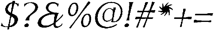 Mirhane Thin Slant otf (100) Font OTHER CHARS