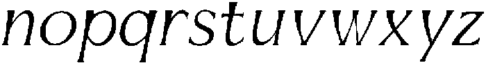 Mirhane Thin Slant otf (100) Font LOWERCASE