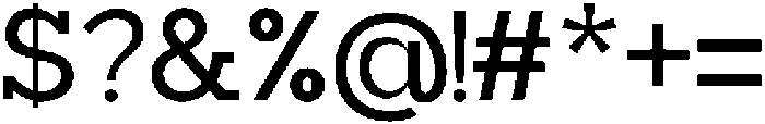 Mirk Slab Bold otf (700) Font OTHER CHARS