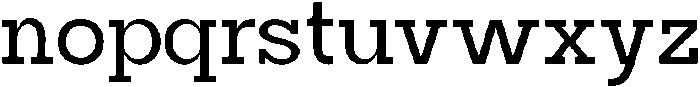 Mirk Slab Bold otf (700) Font LOWERCASE