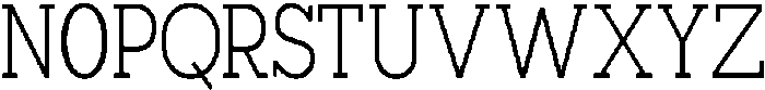 Mirk Slab Condensed otf (400) Font UPPERCASE
