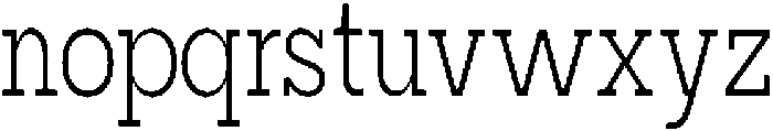 Mirk Slab Condensed otf (400) Font LOWERCASE