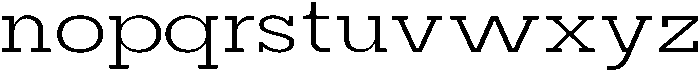 Mirk Slab Expanded otf (400) Font LOWERCASE