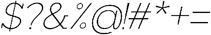 Mirk Slab Extra Light Italic otf (200) Font OTHER CHARS
