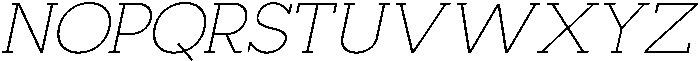 Mirk Slab Extra Light Italic otf (200) Font UPPERCASE