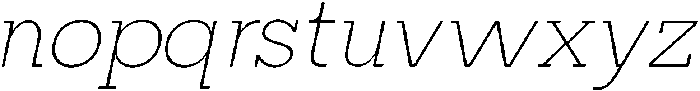 Mirk Slab Extra Light Italic otf (200) Font LOWERCASE