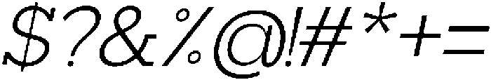Mirk Slab Italic otf (400) Font OTHER CHARS