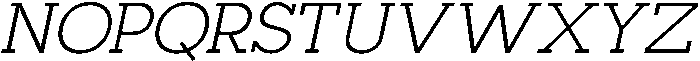 Mirk Slab Italic otf (400) Font UPPERCASE