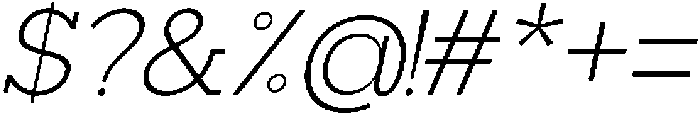 Mirk Slab Light Italic otf (300) Font OTHER CHARS